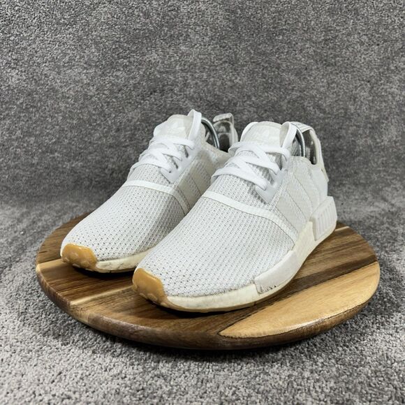 Adidas Originals Boost NMD_R1 D96635 Men\'s Size 8.5 White Gum Running Shoes Used main image 9